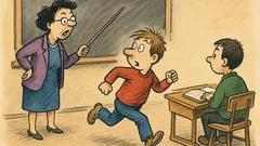 Banc: Profesoara către Bulă, conjugă «a merge»