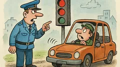 Banc: Polițistul îl oprește pe Bulă la semafor