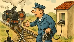 Banc: Un tip se angajează la CFR...