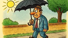 Banc: De ce umblați cu umbrelă pe soare?