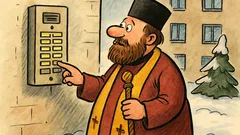 Banc: Popa sună la interfon de Crăciun