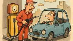 Banc: În plină criză, la benzinărie, tipul zice