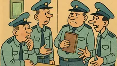 Banc: Câțiva polițiști discută ce să-i dăruiască