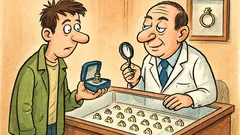 Banc: Un tânăr cumpără un inel de logodnă