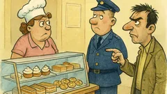 Banc: Un tip intră într-o cofetărie nervos