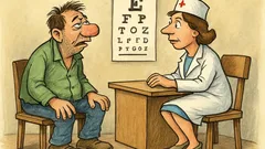 Banc: Bulă disperat intră la oftalmolog, întreabă timid