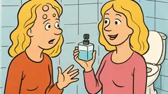 Banc: Două blonde stau de vorbă în baie