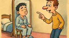 Banc: Fratele meu stă la oglindă...