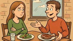 Banc: Tipul stă de vorbă cu o tipă