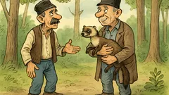 Banc: Ion și Gheorghe se întâlnesc în pădure