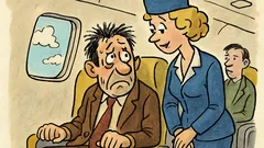 Banc: Stewardesa vede un pasager neliniștit