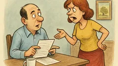 Banc: Un bărbat demonstrează nevestei că femeile