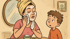 Banc: Un copil își privea mama machiindu-se