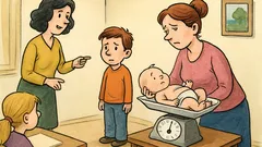 Banc: – Cum îi merge noului tău frățior?