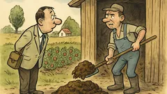 Banc: Un turist la țară întreabă țăranul