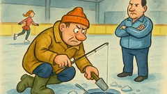 Banc: Bulă se duce la pescuit la copcă