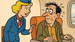 Banc: Vede stewardesa un pasager foarte neliniștit