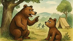 Banc: Un urs bătrân îi zice colegului