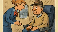 Banc: Un ardelean urcă prima oară în avion