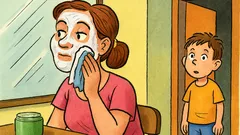 Banc: Un copil o întreabă pe mama