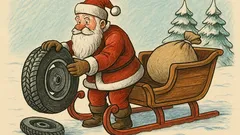 Banc: De ce schimbă Moș Crăciun anvelopele?