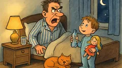 Banc: Tatăl exasperat, trezit din somn…