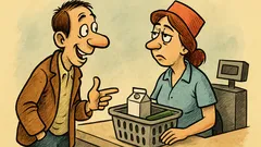 Banc: Un tip agață o casieră superbă