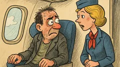 Banc: Văzând un pasager neliniștit, stewardesa întreabă calm