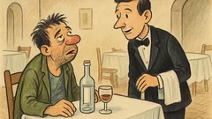 Banc: Un bețiv, la restaurant, întreabă ospătarul