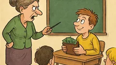 Banc: La școală, profesoara întreabă despre bani