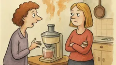 Banc: Două prietene stau de vorbă despre cadouri