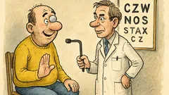 Banc: Bulă merge la oftalmolog, care îi arată