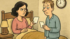 Banc: Soțul și soția supărați nu își vorbesc