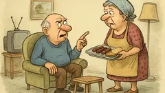 Banc: Într-o seară, un cuplu de pensionari...