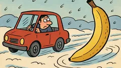 Banc: Care e diferența dintre mașină și banană?