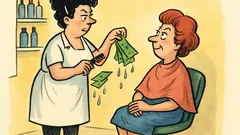 Banc: La coafor, bancnotele sunt ude...