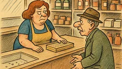 Banc: La magazin, aveți napolitane vărsate?