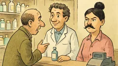 Banc: La farmacie, un tip întreabă timid