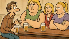 Banc: În bar, un tip întreabă o blondă...