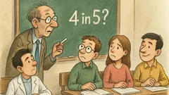 Banc: Profesorul întreabă „Cum scrii 4 în 5?”