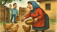 Banc: Vasile se întoarce din Italia și...