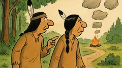 Banc: Doi indieni merg prin pădure, când...