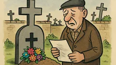 Banc: Anunț mortuar – „După o viață grea"