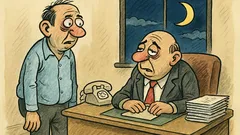 Banc: Șefule, azi-noapte n-am dormit deloc…