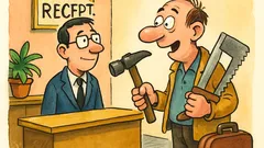 Banc: Un bărbat merge să se cazeze