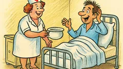 Banc: Infirmiera către pacient: „Imediat vă aduc...”