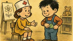 Banc: Doi copii la grădiniță…