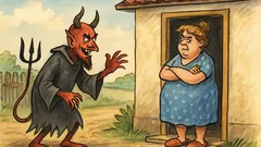 Banc: Diavolul către femeie, vin după tine