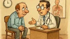 Banc: Intră pacientul la doctor și zice