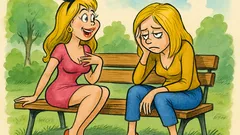 Banc: Două piți stau de vorbă, zice una